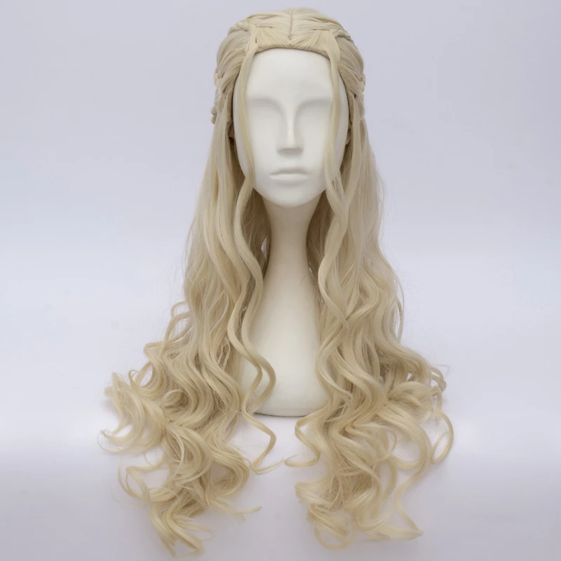 Gold 70cm Game Of Thrones Season 7 Daenerys Targaryen Cosplay Wig 3 Gold 70cm Game Of Thrones Season 7 Daenerys Targaryen Cosplay Wig