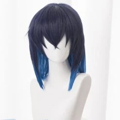 Blue 40cm Demon Slayer: Kimetsu No Yaiba Inosuke Hashibira Cosplay Wig