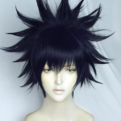 Black Blue 30cm Jujutsu Kaisen Megumi Fushiguro Cosplay Wig