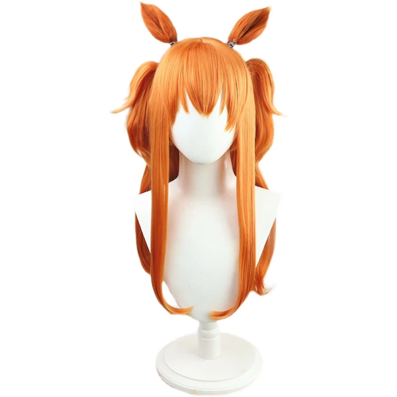 Orange 70cm Uma Musume Pretty Derby Mayano Top Gun Cosplay Wig 3 Orange 70cm Uma Musume Pretty Derby Mayano Top Gun Cosplay Wig