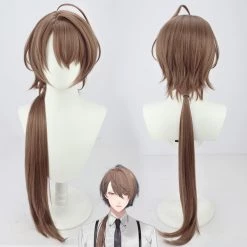 Brown 80cm Virtual YouTuber Kagami Hayato Cosplay Wig -Cosplay Shopper Store COS 001 01 294 1