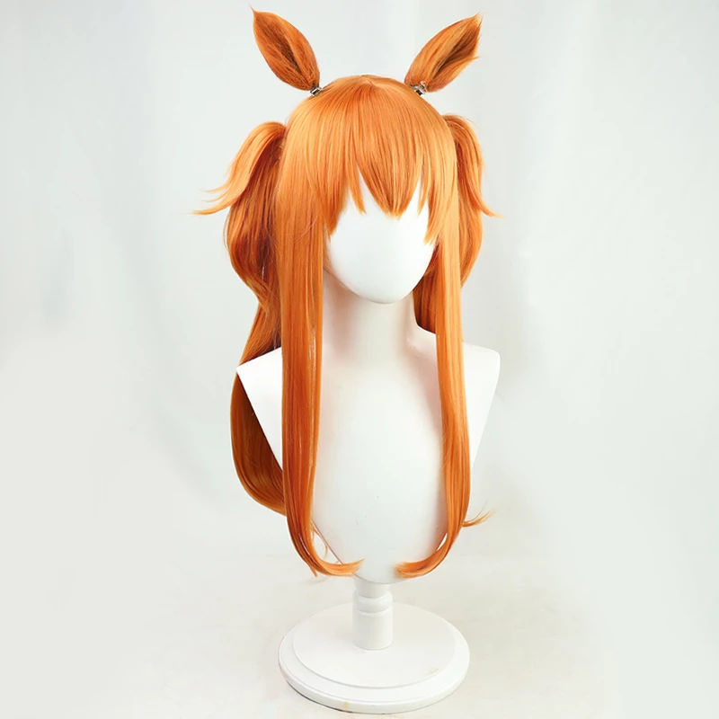 Orange 70cm Uma Musume Pretty Derby Mayano Top Gun Cosplay Wig 6 Orange 70cm Uma Musume Pretty Derby Mayano Top Gun Cosplay Wig - Image 4