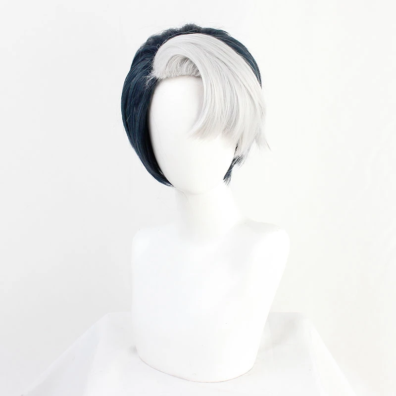 Black And Silver 30cm Disney: Twisted-Wonderland Divus Crewel Cosplay Wig 3 Black And Silver 30cm Disney: Twisted-Wonderland Divus Crewel Cosplay Wig