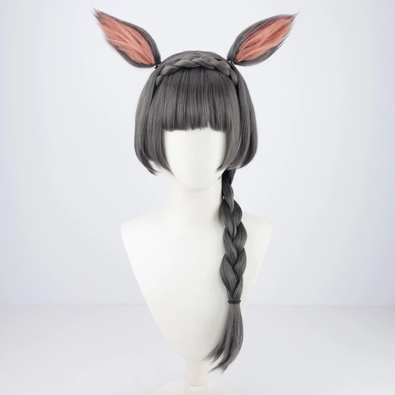 Gray 60cm Uma Musume Pretty Derby Zenno Rob Roy Cosplay Wig 3 Gray 60cm Uma Musume Pretty Derby Zenno Rob Roy Cosplay Wig