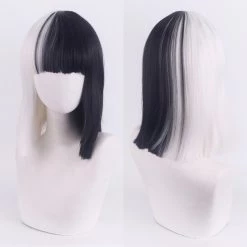 White And Black 35cm Cruella De Vil Cosplay Wig Version 1