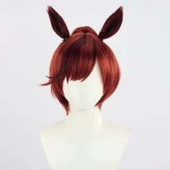 Red 30cm Uma Musume Pretty Derby Nice Nature Cheerleader Cosplay Wig
