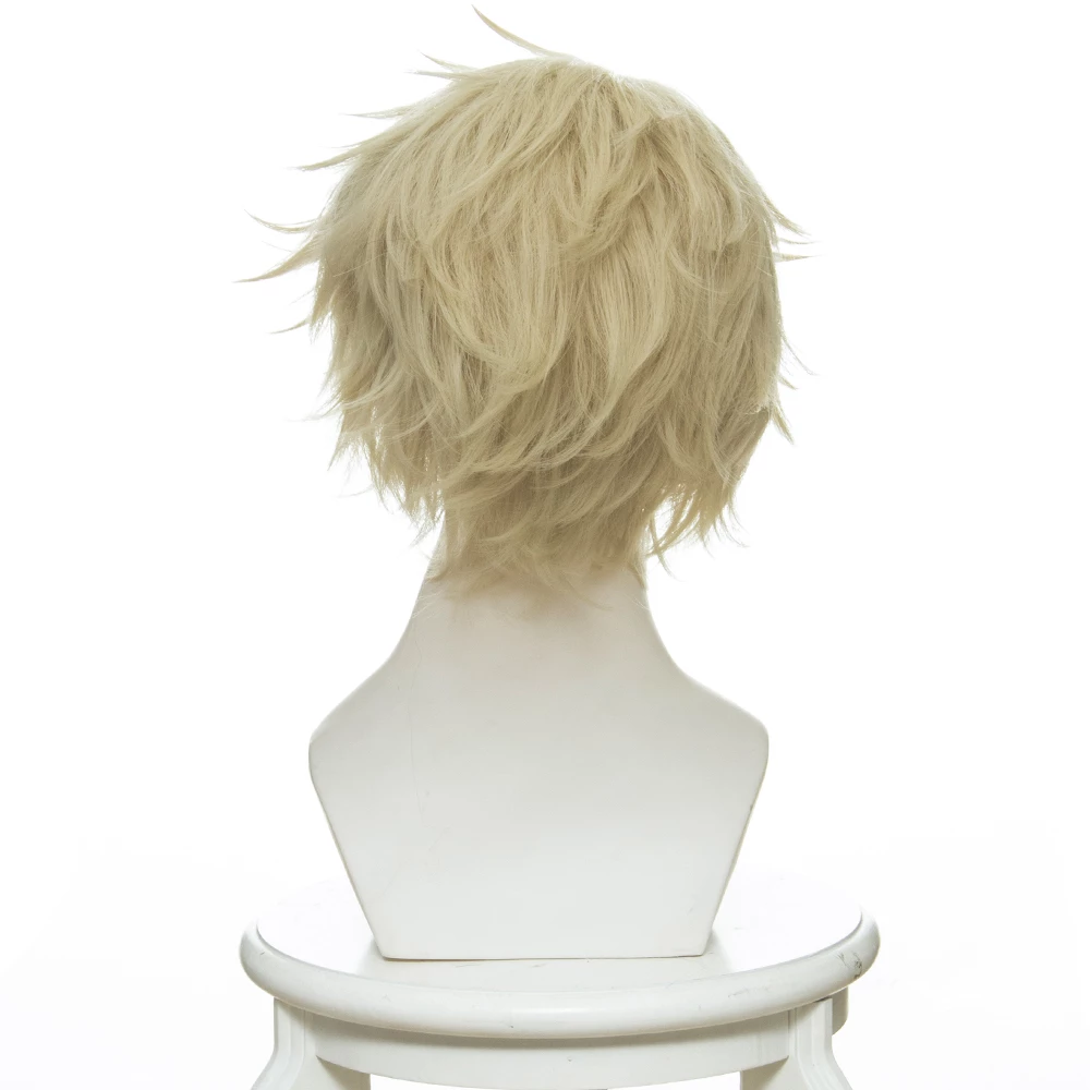 Gold 30cm Violet Evergarden Benedict Blue Cosplay Wig 6 Gold 30cm Violet Evergarden Benedict Blue Cosplay Wig - Image 4