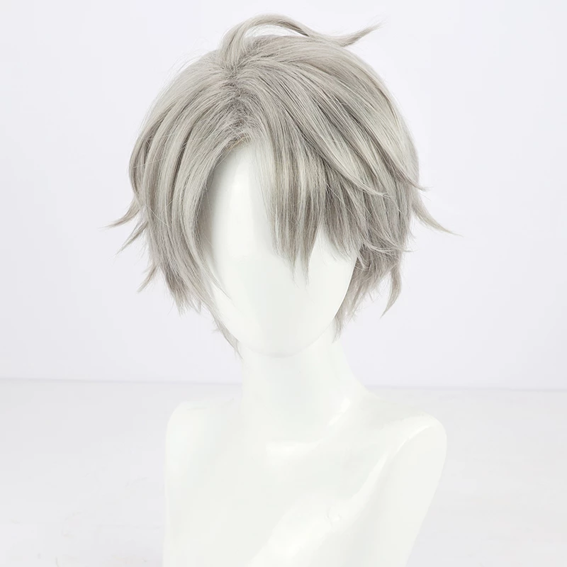 Gray 30cm Virtual YouTuber Kaida Haru Cosplay Wig 3 Gray 30cm Virtual YouTuber Kaida Haru Cosplay Wig