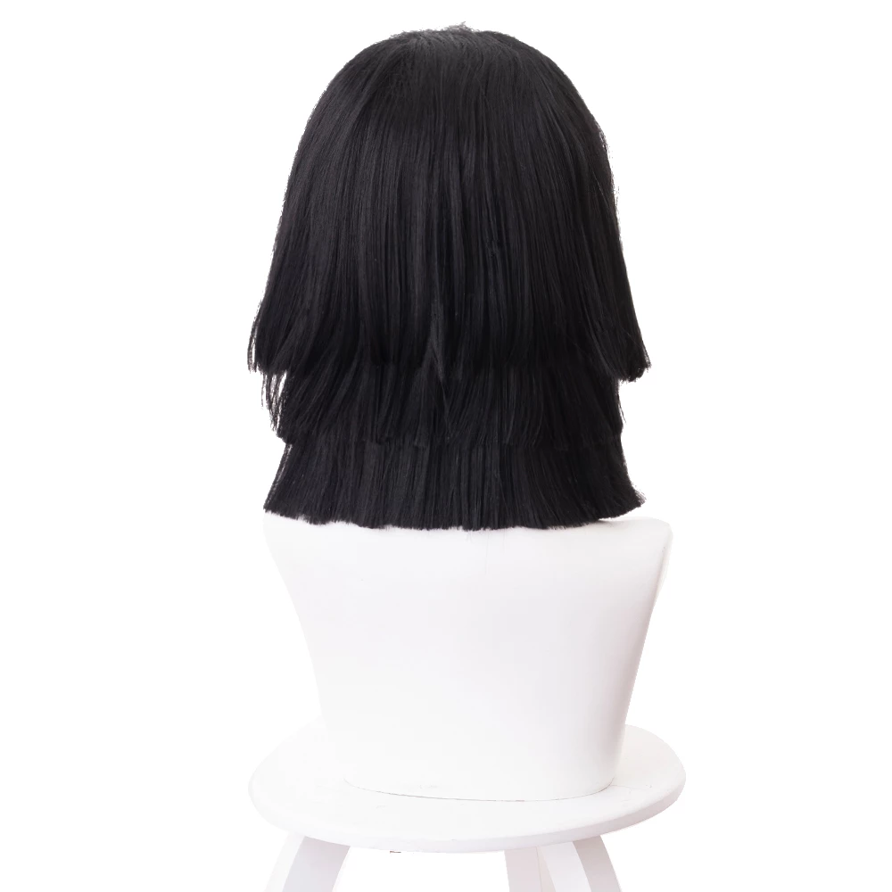 Black 40cm Demon Slayer: Kimetsu No Yaiba Obanai Iguro Cosplay Wig 6 Black 40cm Demon Slayer: Kimetsu No Yaiba Obanai Iguro Cosplay Wig - Image 4