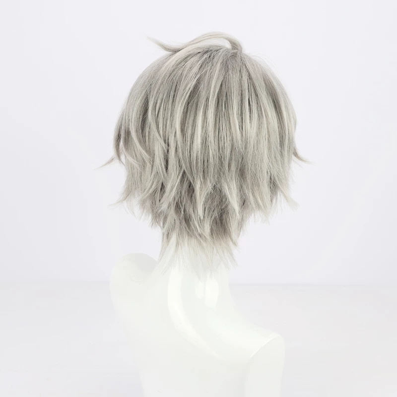 Gray 30cm Virtual YouTuber Kaida Haru Cosplay Wig 6 Gray 30cm Virtual YouTuber Kaida Haru Cosplay Wig - Image 4