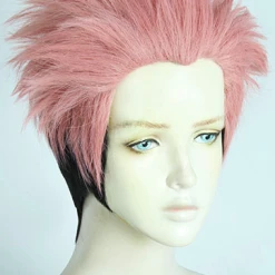 Pink And Black 30cm Jujutsu Kaisen Yuji Itadori Cosplay Wig Version 2 -Cosplay Shopper Store COS 007 01 219 1