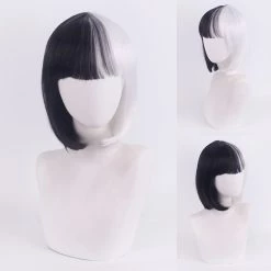 White And Black 35cm Cruella De Vil Cosplay Wig Version 5