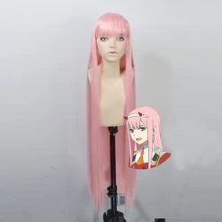Pink 100cm Darling In The Franxx Zero Two Code:002 Cosplay Wig