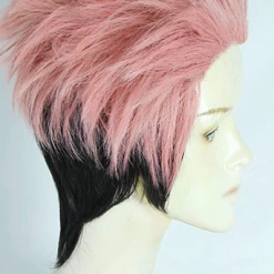 Pink And Black 30cm Jujutsu Kaisen Yuji Itadori Cosplay Wig Version 2 -Cosplay Shopper Store COS 007 02 187