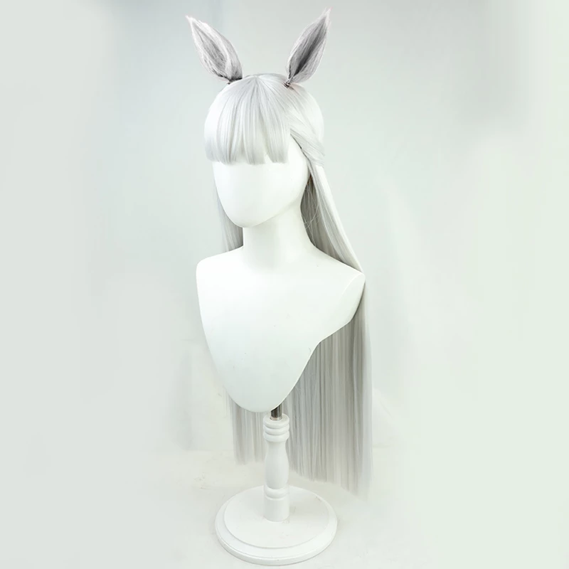 Silver 90cm Uma Musume Pretty Derby Gold Ship Cosplay Wig 5 Silver 90cm Uma Musume Pretty Derby Gold Ship Cosplay Wig - Image 3