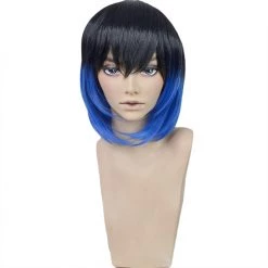 Black And Blue 35cm Demon Slayer: Kimetsu No Yaiba Inosuke Hashibira Cosplay Wig -Cosplay Shopper Store COS 008 01 163