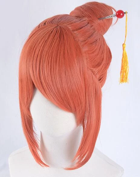 35cm Orange Gintama Kagura Cosplay Wig 4 35cm Orange Gintama Kagura Cosplay Wig - Image 2