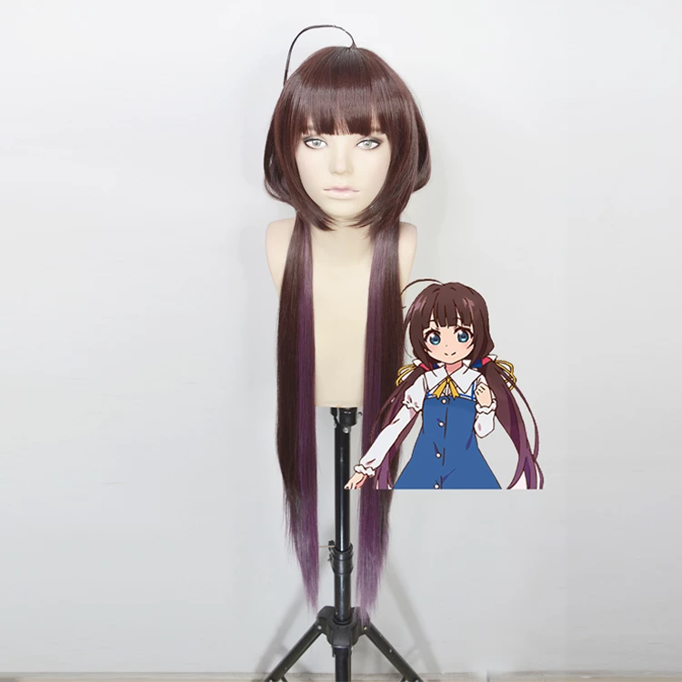 Brown 100cm The Ryuo's Work Is Never Done! Ai Hinatsuru Cosplay Wig 3 Brown 100cm The Ryuo's Work Is Never Done! Ai Hinatsuru Cosplay Wig