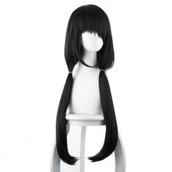 Black 80cm Date A Live 3 Kurumi Tokisaki Cosplay Wig