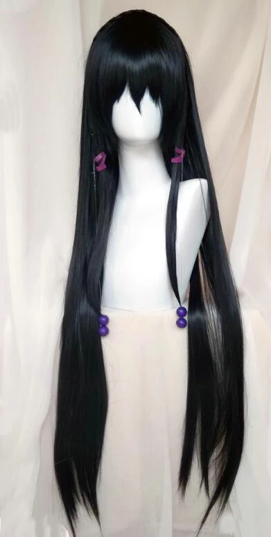 100cm Black How Not To Summon A Demon Lord Rem Galleu Cosplay Wig 3 100cm Black How Not To Summon A Demon Lord Rem Galleu Cosplay Wig