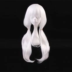 White 50cm Danganronpa V3: Killing Harmony Angie Yonaga Cosplay Wig