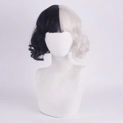 White And Black 35cm Cruella De Vil Cosplay Wig Version 9