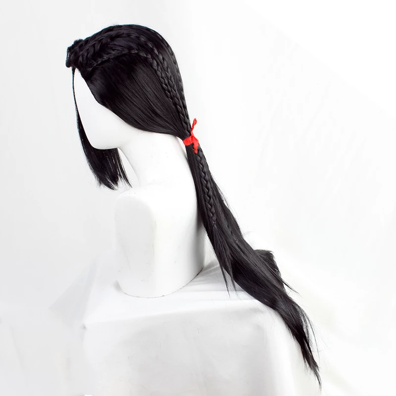 Black 90cm Disney: Twisted-Wonderland Jamil Viper Cosplay Wig 5 Black 90cm Disney: Twisted-Wonderland Jamil Viper Cosplay Wig - Image 3
