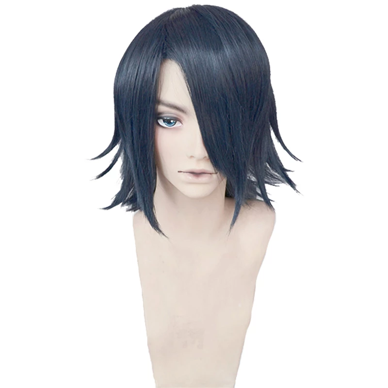 Blue Black 35cm Boruto Sasuke Uchiha Cosplay Wig 4 Blue Black 35cm Boruto Sasuke Uchiha Cosplay Wig - Image 2