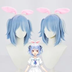 Blue 40cm Virtual YouTuber Usada Pekora Cosplay Wig 7 Blue 40cm Virtual YouTuber Usada Pekora Cosplay Wig -Cosplay Shopper Store COS 012 01 274 2
