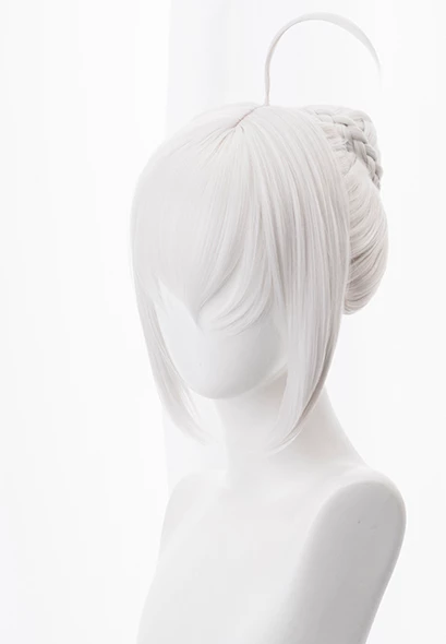 Silver 30cm Fate/Grand Order Gray Cosplay Wig 5 Silver 30cm Fate/Grand Order Gray Cosplay Wig - Image 3