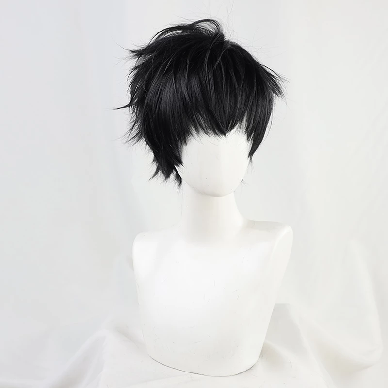 Black 30cm Promise Of Wizard Lennox Cosplay Wig 5 Black 30cm Promise Of Wizard Lennox Cosplay Wig - Image 3