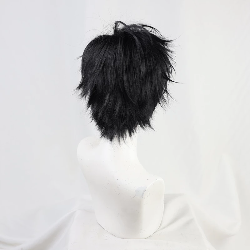 Black 30cm Promise Of Wizard Lennox Cosplay Wig 6 Black 30cm Promise Of Wizard Lennox Cosplay Wig - Image 4