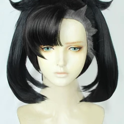 Black And Grey 35cm Pokemon Sword And Shield Marnie Cosplay Wig