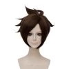 Brown 30cm Overwatch Tracer Lena Oxton Cosplay Wig