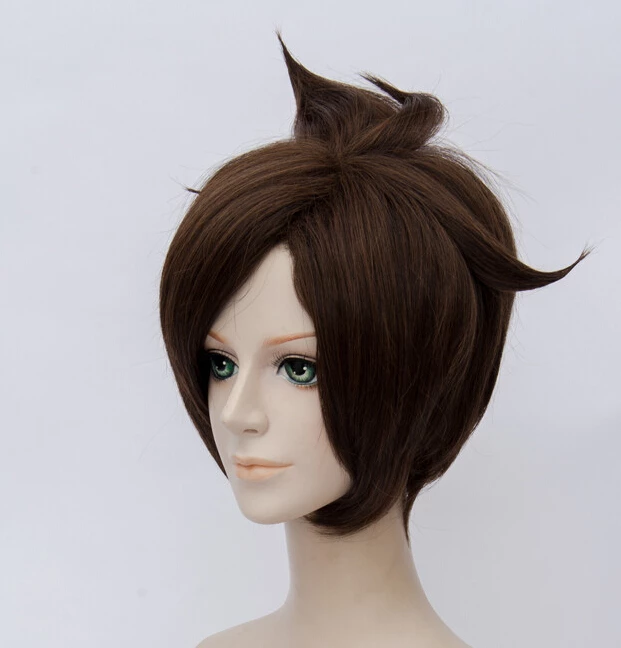 Brown 30cm Overwatch Tracer Lena Oxton Cosplay Wig 4 Brown 30cm Overwatch Tracer Lena Oxton Cosplay Wig - Image 2