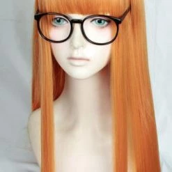 Orange 100cm Persona 5 Futaba Sakura Cosplay Wig