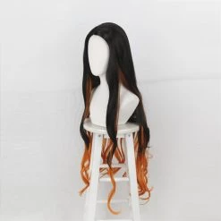 Black And Orange 95cm Demon Slayer: Kimetsu No Yaiba Nezuko Kamado Cosplay Wig -Cosplay Shopper Store COS 017 02 136