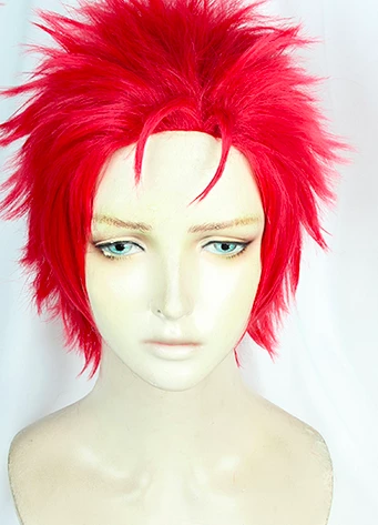 Red 30cm Hypnosis Mic: Division Rap Battle Kuko Harai Cosplay Wig 4 Red 30cm Hypnosis Mic: Division Rap Battle Kuko Harai Cosplay Wig - Image 2