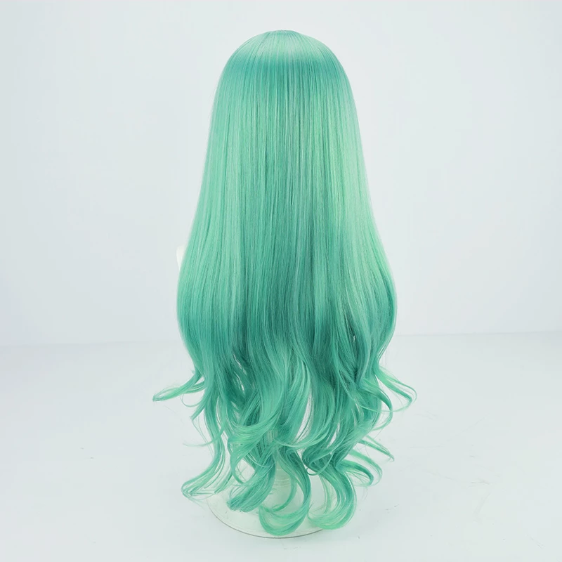 Green 70cm Virtual YouTuber Finana Ryugu Cosplay Wig 6 Green 70cm Virtual YouTuber Finana Ryugu Cosplay Wig - Image 4