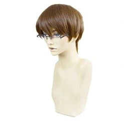 Brown 30cm Fire Force Takehisa Hinawa Cosplay Wig