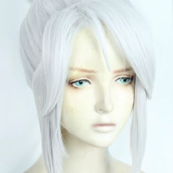 Silver 35cm Valorant Jett Cosplay Wig