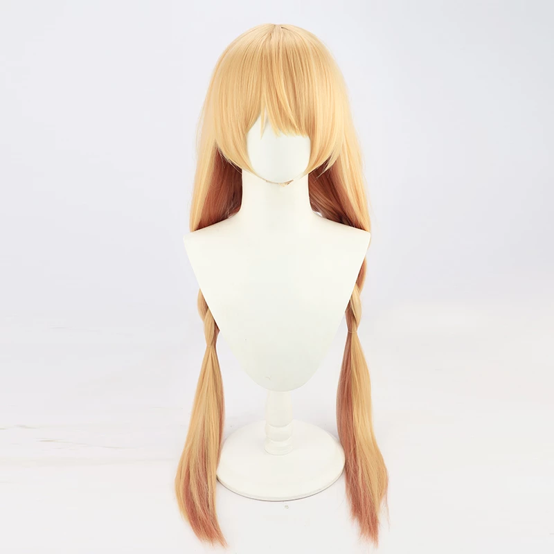 Gold 100cm Virtual YouTuber Pomu Rainpuff Cosplay Wig 4 Gold 100cm Virtual YouTuber Pomu Rainpuff Cosplay Wig - Image 2