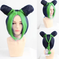 Green And Purple 35cm JoJo's Bizarre Adventure Jolyne Cujoh Cosplay Wig -Cosplay Shopper Store COS 021 02 154