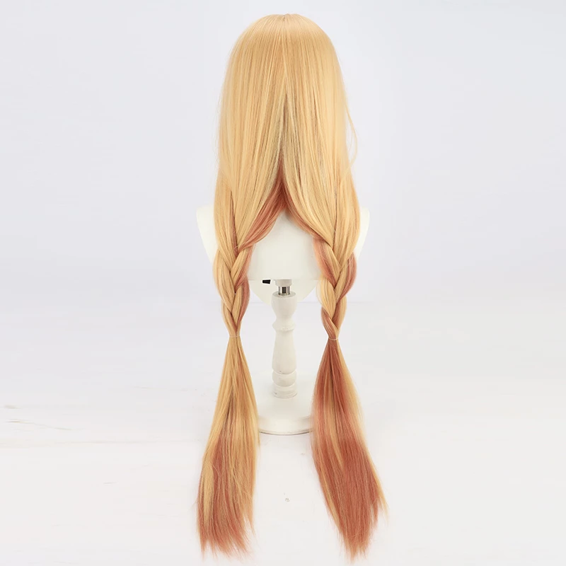 Gold 100cm Virtual YouTuber Pomu Rainpuff Cosplay Wig 6 Gold 100cm Virtual YouTuber Pomu Rainpuff Cosplay Wig - Image 4