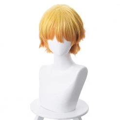 30cm Demon Slayer: Kimetsu No Yaiba Zenitsu Agatsuma Cosplay Wig