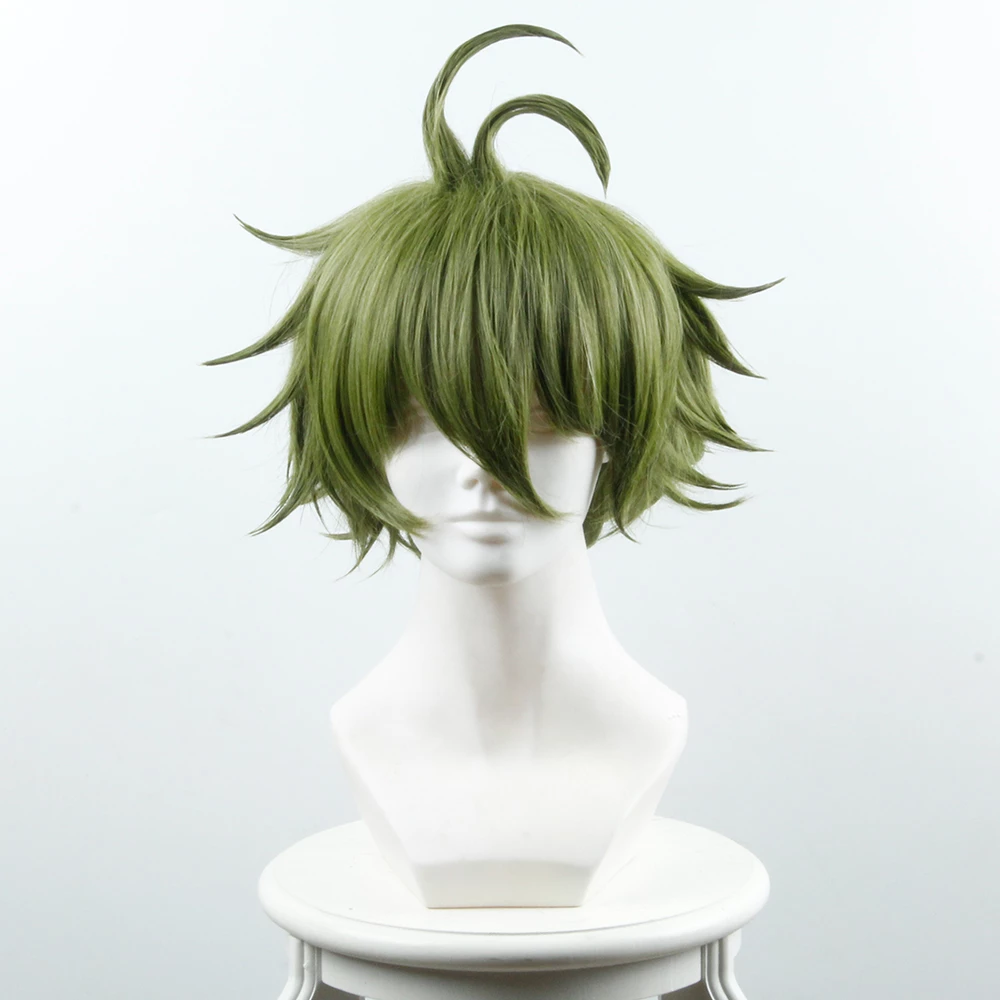 Green 35cm Danganronpa V3: Killing Harmony Rantaro Amami Cosplay Wig 3 Green 35cm Danganronpa V3: Killing Harmony Rantaro Amami Cosplay Wig