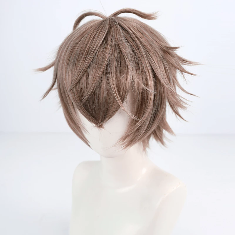 Brown 35cm Virtual YouTuber Alban Knox Cosplay Wig 5 Brown 35cm Virtual YouTuber Alban Knox Cosplay Wig - Image 3