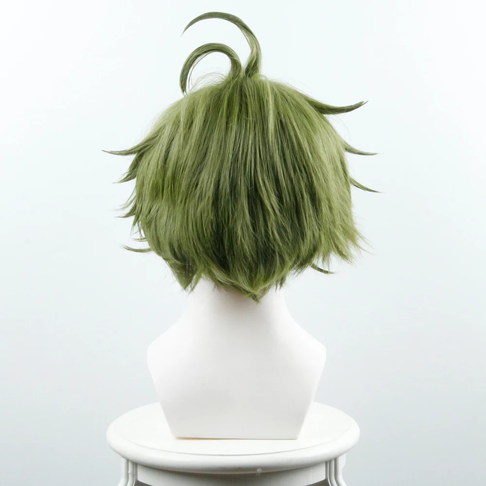 Green 35cm Danganronpa V3: Killing Harmony Rantaro Amami Cosplay Wig 4 Green 35cm Danganronpa V3: Killing Harmony Rantaro Amami Cosplay Wig - Image 2