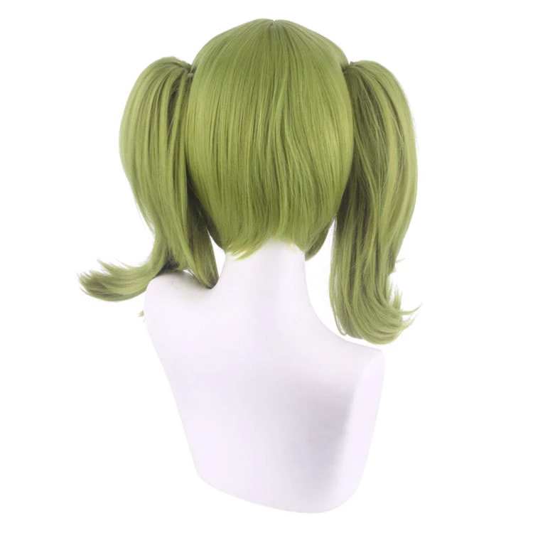 Green 35cm Danganronpa Monaca Towa Cosplay Wig 6 Green 35cm Danganronpa Monaca Towa Cosplay Wig - Image 4