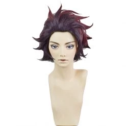 30cm Demon Slayer: Kimetsu No Yaiba Tanjiro Kamado Cosplay Wig